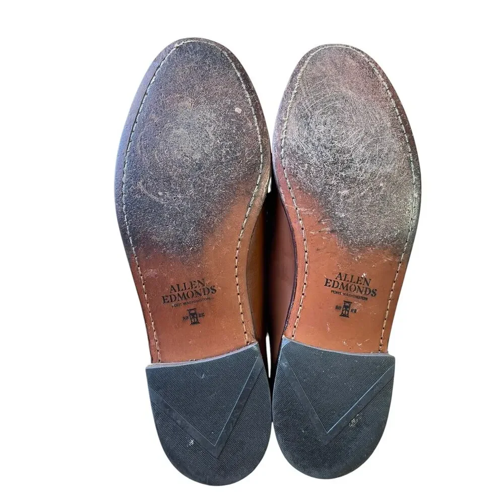 Allen Edmonds Maxfield Tassel Loafer Brown Leather Mens 10 D Shoes